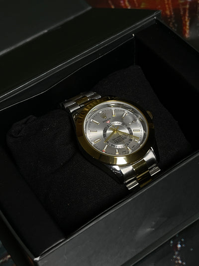 ROLEX PREMIUM WHITE DIAL - GOLDEN CHAIN EDITION