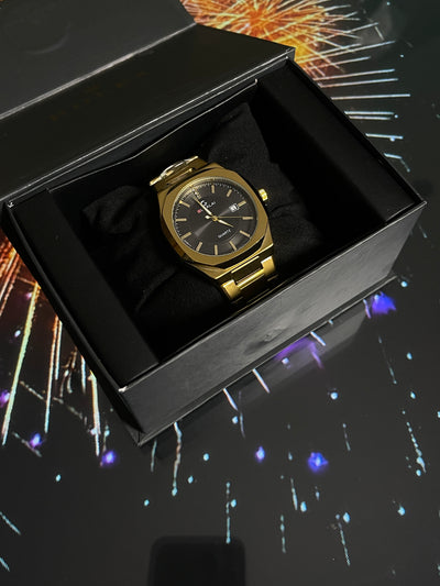 ROYAL BLACK DIAL - FULL GOLDEN CHAIN LUXURY WATCH