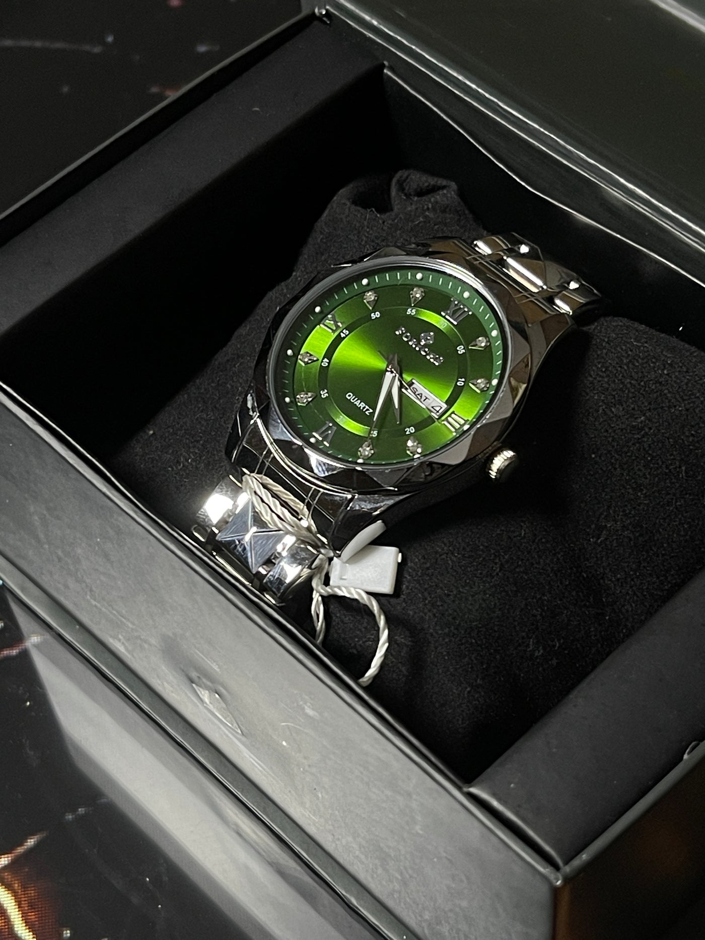 Forichs Emerald Green Dial – Full Golden Chain Luxury Watch