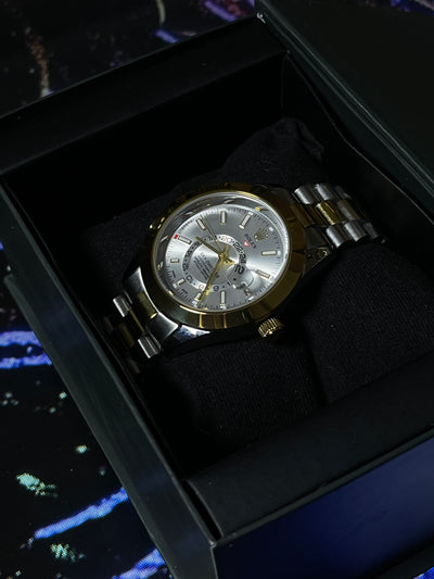 ROLEX PREMIUM WHITE DIAL - GOLDEN CHAIN EDITION