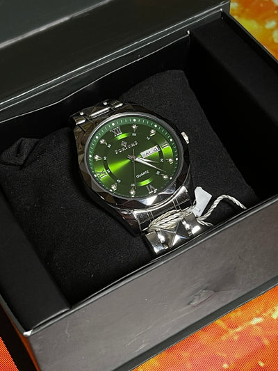 Forichs Emerald Green Dial – Full Golden Chain Luxury Watch