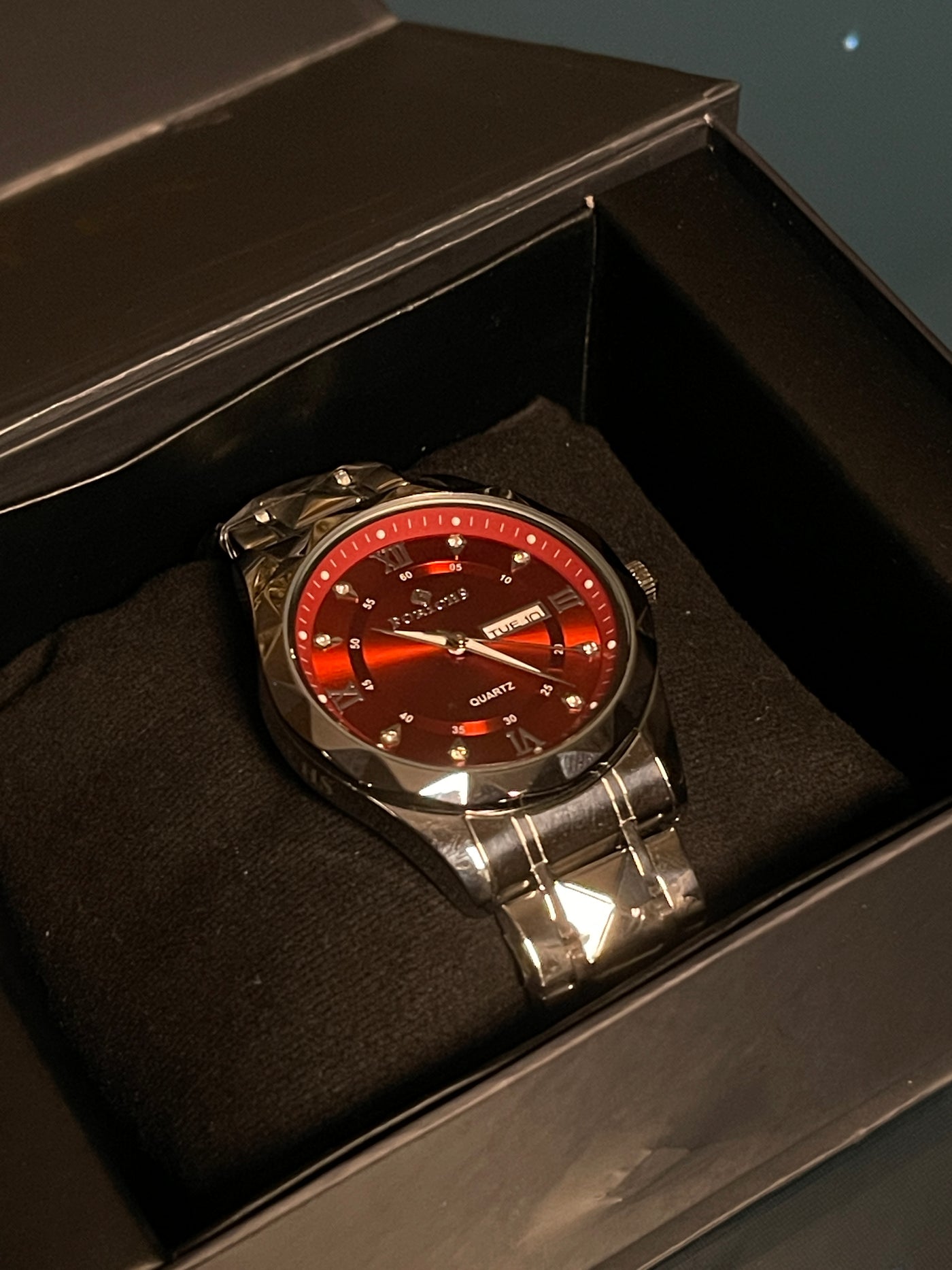 NAKSH X NOOR™ Inferno Blaze — Red Signature Dial Watch | Bold Streetwear Timepiece