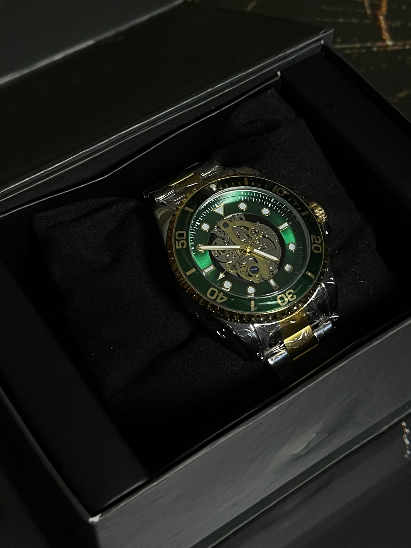 luxury Men's watch - ROLEX Inspired Green Dial (stainless steel) Premium Gift Box