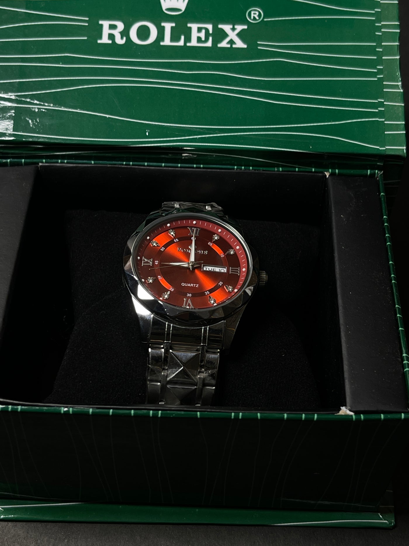 NAKSH X NOOR™ Inferno Blaze — Red Signature Dial Watch | Bold Streetwear Timepiece