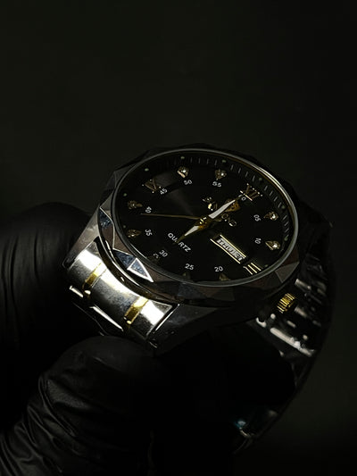FORICHS™ Signature Black Luxury Watch – Timeless Elegance for Men