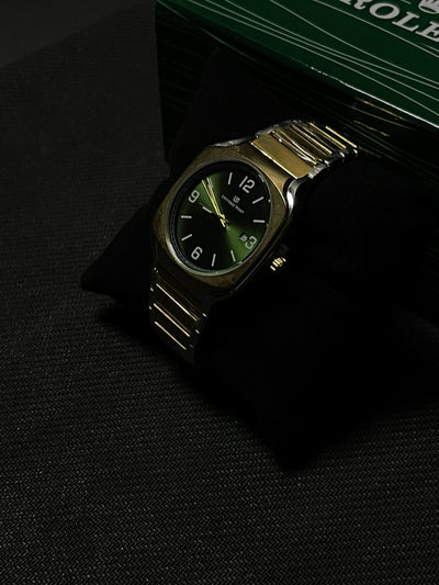 EMERALD GREEN DAIL - FULL GOLDEN CHAIN WATCH BY UNIVERSE POINT