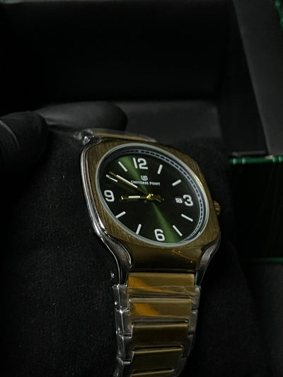 EMERALD GREEN DAIL - FULL GOLDEN CHAIN WATCH BY UNIVERSE POINT